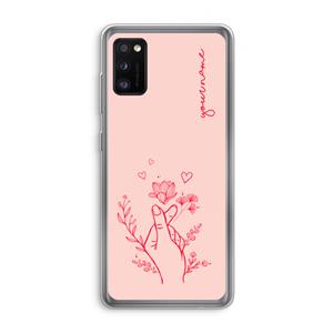 CaseCompany Giving Flowers: Samsung Galaxy A41 Transparant Hoesje
