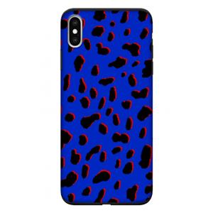 CaseCompany Blue Leopard: iPhone XS Max Tough Case