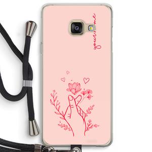 CaseCompany Giving Flowers: Samsung Galaxy A3 (2016) Transparant Hoesje met koord