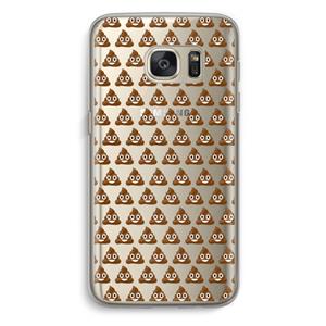 CaseCompany Poop emoji: Samsung Galaxy S7 Transparant Hoesje