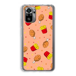 CaseCompany Chicken 'n Fries: Xiaomi Redmi Note 10S Transparant Hoesje