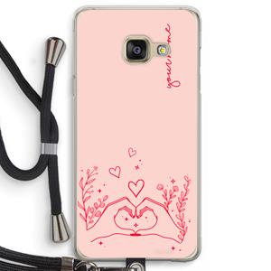 CaseCompany Love is in the air: Samsung Galaxy A3 (2016) Transparant Hoesje met koord