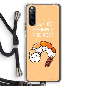 CaseCompany You're Shrimply The Best: Sony Sony Xperia 10 III Transparant Hoesje met koord