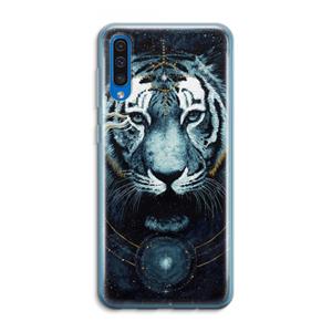CaseCompany Darkness Tiger: Samsung Galaxy A50 Transparant Hoesje