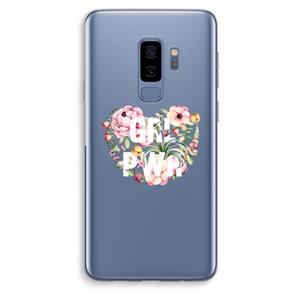 CaseCompany GRL PWR Flower: Samsung Galaxy S9 Plus Transparant Hoesje