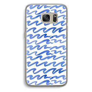 CaseCompany Blauwe golven: Samsung Galaxy S7 Transparant Hoesje