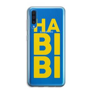 CaseCompany Habibi Blue: Samsung Galaxy A50 Transparant Hoesje