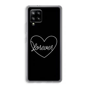CaseCompany Forever heart black: Samsung Galaxy A42 5G Transparant Hoesje