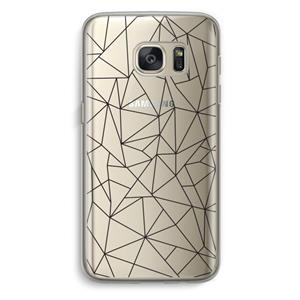 CaseCompany Geometrische lijnen zwart: Samsung Galaxy S7 Transparant Hoesje