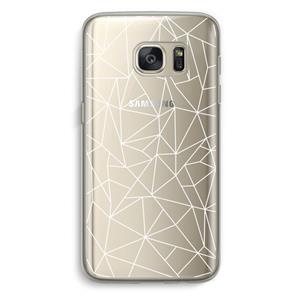 CaseCompany Geometrische lijnen wit: Samsung Galaxy S7 Transparant Hoesje