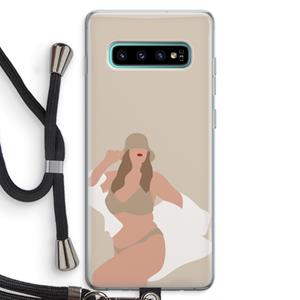 CaseCompany One of a kind: Samsung Galaxy S10 Plus Transparant Hoesje met koord