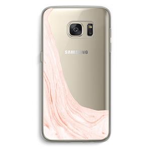 CaseCompany Peach bath: Samsung Galaxy S7 Transparant Hoesje