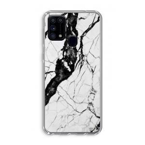 CaseCompany Witte marmer 2: Samsung Galaxy M31 Transparant Hoesje