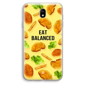 CaseCompany Eat Balanced: Samsung Galaxy J7 (2017) Transparant Hoesje