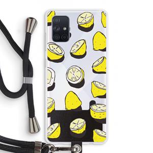 CaseCompany When Life Gives You Lemons...: Samsung Galaxy A71 Transparant Hoesje met koord
