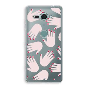CaseCompany Hands pink: Sony Xperia XZ2 Compact Transparant Hoesje