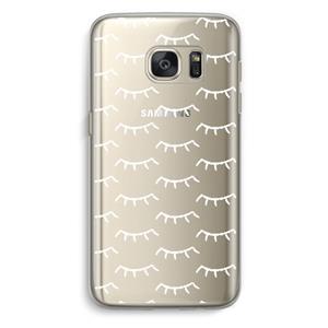 CaseCompany Wimpers: Samsung Galaxy S7 Transparant Hoesje