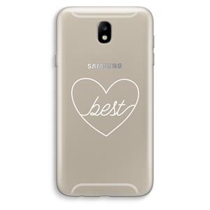 CaseCompany Best heart pastel: Samsung Galaxy J7 (2017) Transparant Hoesje