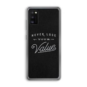 CaseCompany Never lose your value: Samsung Galaxy A41 Transparant Hoesje