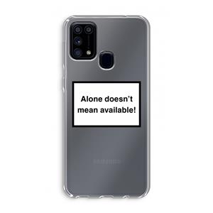 CaseCompany Alone: Samsung Galaxy M31 Transparant Hoesje