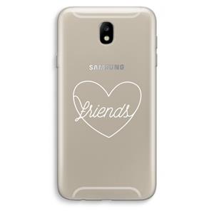 CaseCompany Friends heart pastel: Samsung Galaxy J7 (2017) Transparant Hoesje