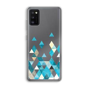 CaseCompany Gekleurde driehoekjes blauw: Samsung Galaxy A41 Transparant Hoesje