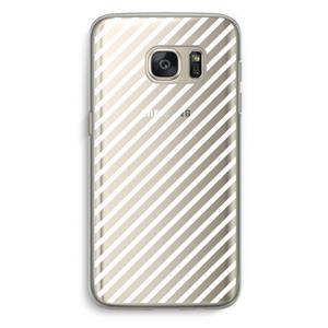CaseCompany Strepen zwart-wit: Samsung Galaxy S7 Transparant Hoesje