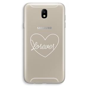 CaseCompany Forever heart pastel: Samsung Galaxy J7 (2017) Transparant Hoesje