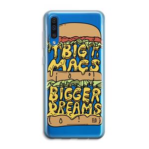 CaseCompany Big Macs Bigger Dreams: Samsung Galaxy A50 Transparant Hoesje