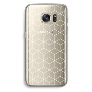 CaseCompany Zwart-witte kubussen: Samsung Galaxy S7 Transparant Hoesje