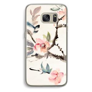 CaseCompany Japanse bloemen: Samsung Galaxy S7 Transparant Hoesje
