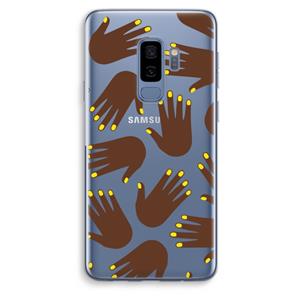 CaseCompany Hands dark: Samsung Galaxy S9 Plus Transparant Hoesje