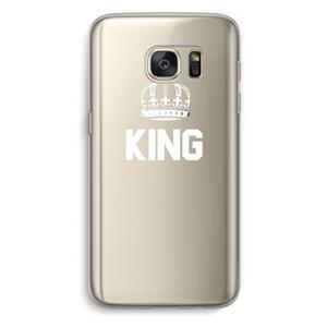 CaseCompany King zwart: Samsung Galaxy S7 Transparant Hoesje