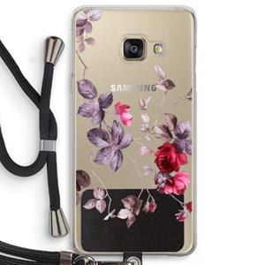 CaseCompany Mooie bloemen: Samsung Galaxy A3 (2016) Transparant Hoesje met koord