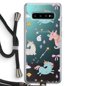 CaseCompany Fantasiewereld: Samsung Galaxy S10 Plus Transparant Hoesje met koord