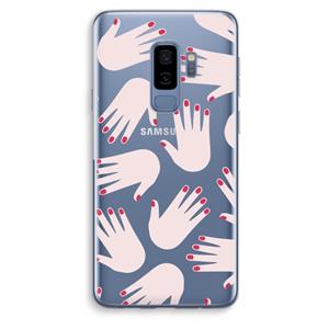 CaseCompany Hands pink: Samsung Galaxy S9 Plus Transparant Hoesje