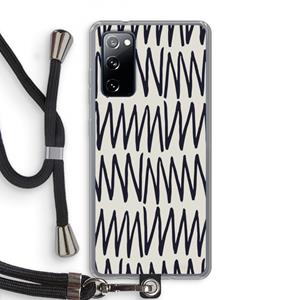 CaseCompany Marrakech Zigzag: Samsung Galaxy S20 FE / S20 FE 5G Transparant Hoesje met koord