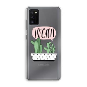 CaseCompany I love cacti: Samsung Galaxy A41 Transparant Hoesje