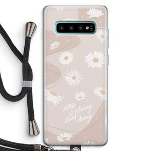 CaseCompany Daydreaming becomes reality: Samsung Galaxy S10 Plus Transparant Hoesje met koord