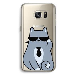 CaseCompany Cool cat: Samsung Galaxy S7 Transparant Hoesje
