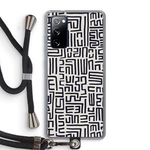 CaseCompany Moroccan Print: Samsung Galaxy S20 FE / S20 FE 5G Transparant Hoesje met koord