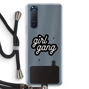 CaseCompany Girl Gang: Sony Xperia 5 II Transparant Hoesje met koord