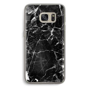 CaseCompany Zwart Marmer 2: Samsung Galaxy S7 Transparant Hoesje