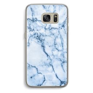 CaseCompany Blauw marmer: Samsung Galaxy S7 Transparant Hoesje