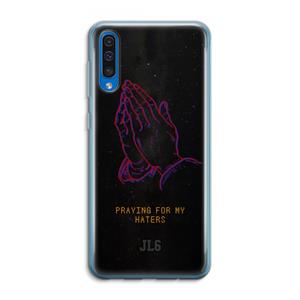 CaseCompany Praying For My Haters: Samsung Galaxy A50 Transparant Hoesje