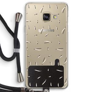 CaseCompany Hipster stripes: Samsung Galaxy A3 (2016) Transparant Hoesje met koord
