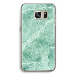 CaseCompany Groen marmer: Samsung Galaxy S7 Transparant Hoesje