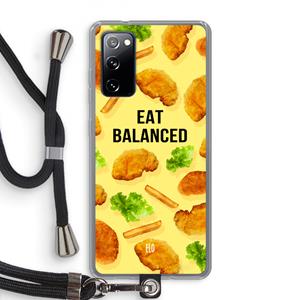 CaseCompany Eat Balanced: Samsung Galaxy S20 FE / S20 FE 5G Transparant Hoesje met koord