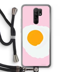 CaseCompany Sunny side up: Xiaomi Redmi 9 Transparant Hoesje met koord