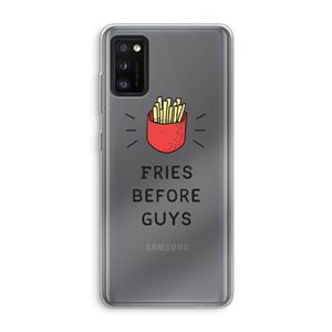 CaseCompany Fries before guys: Samsung Galaxy A41 Transparant Hoesje